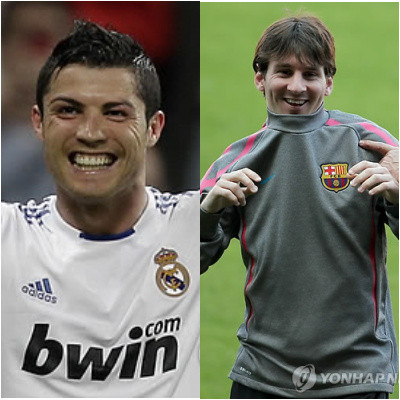 ▲ (왼쪽부터) 크리스티아누 호날두, 리오날 메시ⓒ연합뉴스