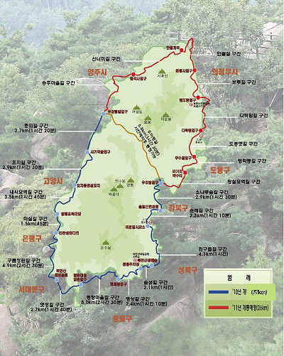 ▲ 경기도 둘레길 전도 ⓒ 경기도청 제공