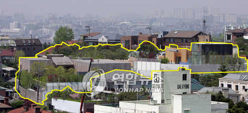 ▲ 이태원에 위치한 이건희 회장의 자택 ⓒ 연합뉴스