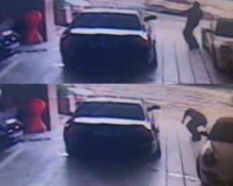 ▲ 지난 2일 오전 서울 삼성동 소재 모 주상복합아파트 주차장에서 발생한 접촉 사고 장면을 담은 CCTV 영상 캡처.  ⓒ 뉴데일리