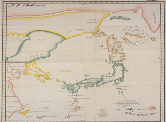 ▲ 대마도-독도가 모두 우리 영토로 기술된 국제법상 공인지도인 <삼국접양지도> 프랑스어판. 일본인 하야시 시헤이가 1832년 제작한 지도를 Klaproth가 번역 제작한 것ⓒ자료사진
