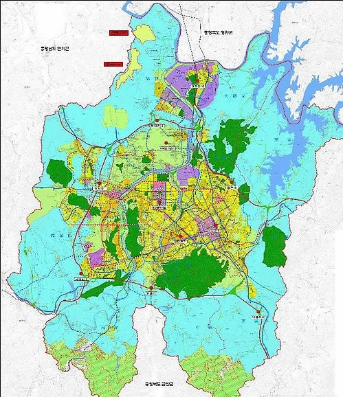 ▲ 국제과학베지니스벨트 입지 예정지인 대덕연구개발특구 2단계 개발사업지내 신동 지구와 둔곡 지구 ⓒ연합뉴스