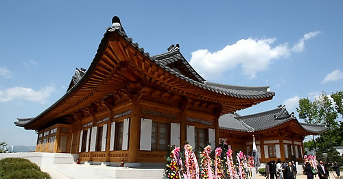 ▲ 귀빈을 접견하기 위한 한옥 사랑재가 국회 의원동산에 지어졌다. ⓒ연합뉴스