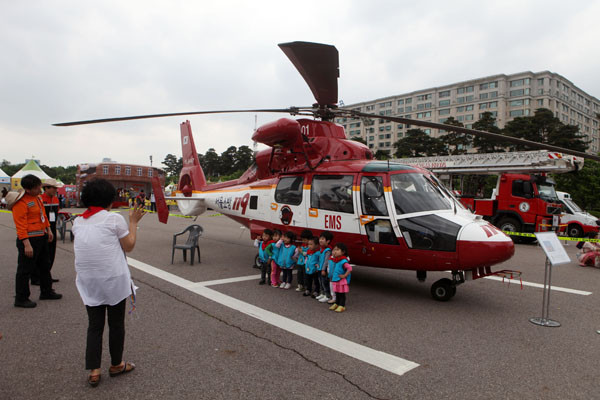 ▲ 소방헬기 전시ⓒ노용헌기자