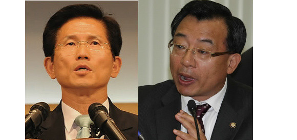 ▲ 김문수 경기지사(좌)와 한나라당 이정현 의원