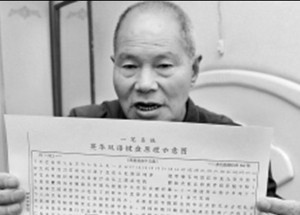 ▲ '중문판 키보드'를 발명한 우원 씨.ⓒ온바오닷컴 캡처