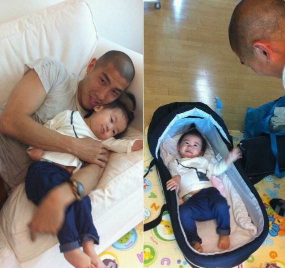 ▲ 축구 선수 차두리와 딸 아인양.ⓒ차두리 트위터