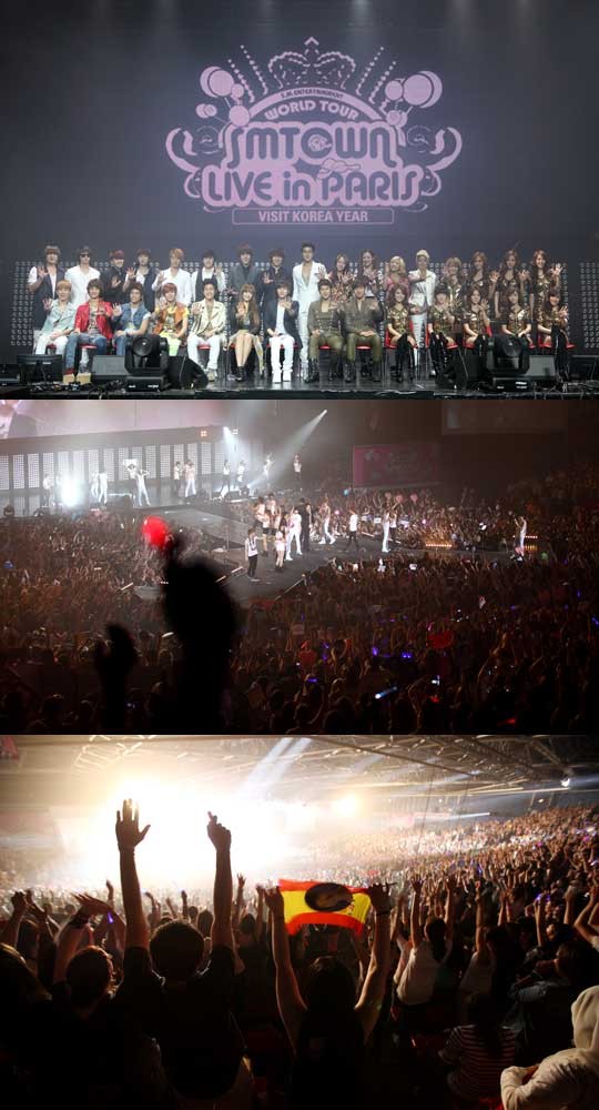 ▲ SM타운 파리 공연 모습.ⓒSM 제공