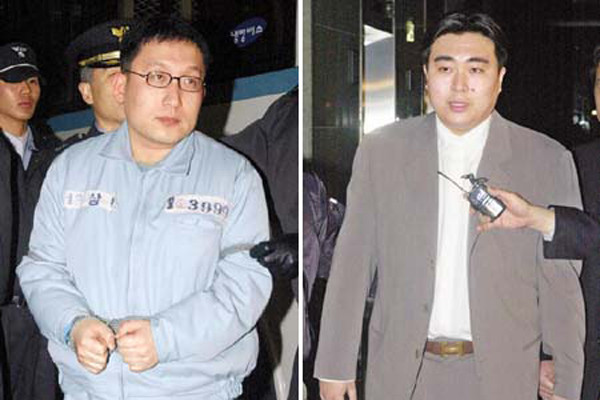 ▲ 1999년과 2000년 상호신용금고는 게이트에 연루돼 망신을 샀다. 왼쪽은 정현준 씨, 오른쪽은 진승현 씨.
