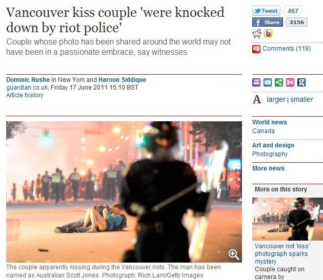 ▲ 영국 '가디언' 홈페이지 캡쳐(www.guardian.co.uk)