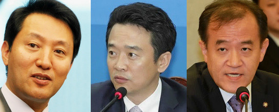 ▲ 좌측부터 오세훈 서울시장, 한나라당 남경필, 진성호 의원