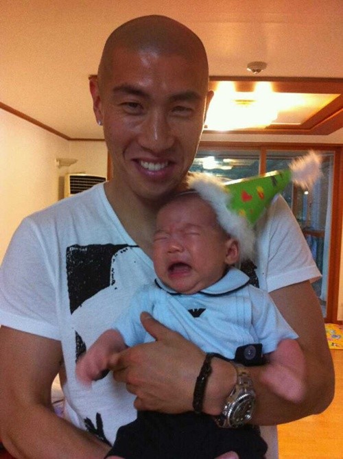 ▲ 차두리 선수와 아들.ⓒ차두리 트위터