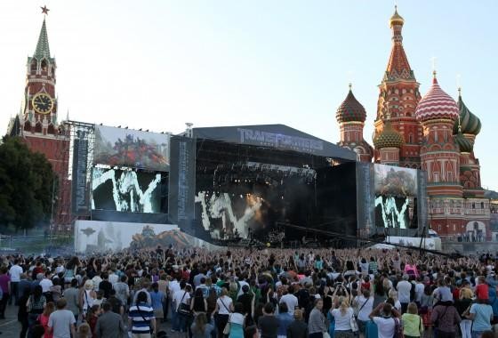 ▲ 모스크바 붉은광장서 열린 트랜스포머3 월드 프리미어.ⓒCJ E&M