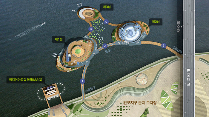 ▲ 반표대교 인근 세빛둥둥섬 조감도 ⓒ 뉴데일리