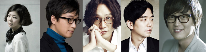 ▲ 장재인, 루시드폴, 정순용, 이적, 김동률.ⓒ뮤직팜