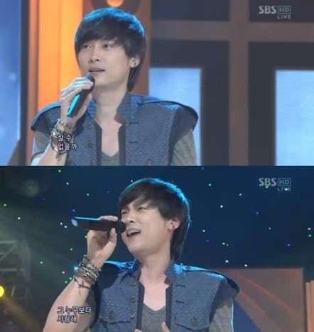 ▲ 민경훈가사실수ⓒsbs인기가요 캡쳐
