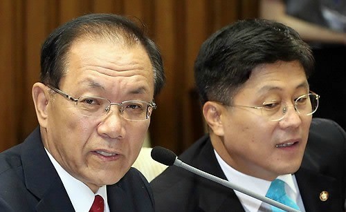 ▲ 한나라당 황우여 원내대표가 19일 오전 국회에서 열린 원내대책회의에서 한진중공업 사태와 관련해 발언을 하고 있다. ⓒ연합뉴스