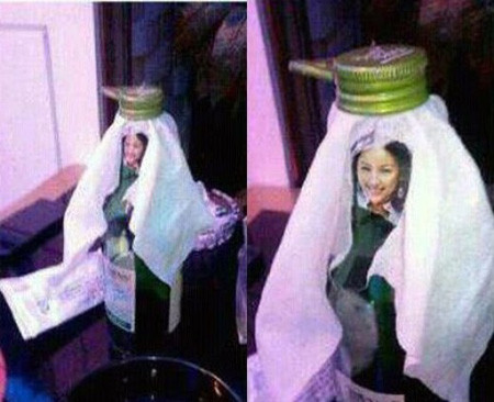 ▲ 이효리 소주병 신부ⓒ사진=이효리 트위터