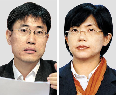 ▲ 하태경 '열린 북한방송' 대표와 이정희 민노당 대표.