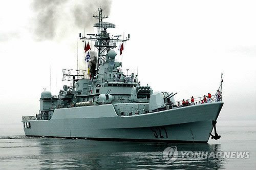 ▲ 지난 8월4일 동해 원산항에 들어온 중국 해군 군함ⓒ