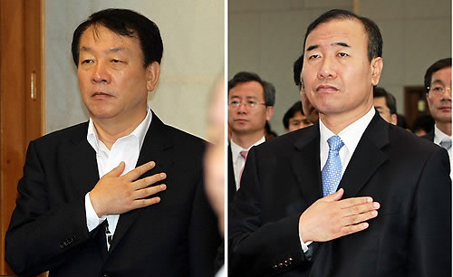 ▲ 권재진 법무장관 내정자(左)와 한상대 검찰총장 내정자 ⓒ연합뉴스