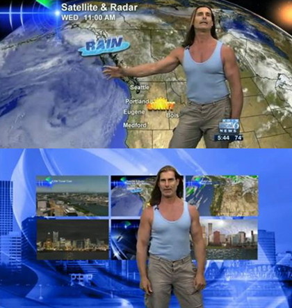 ▲ 근육질 기상캐스터ⓒ유투브 영상 캡쳐