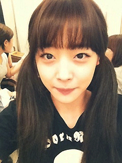 ▲ 설리 양갈래 머리ⓒ사진=설리 미투데이