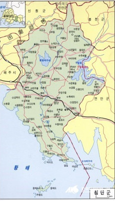 ▲ 용매도의 위치. 지도 하단에 작게 표시된 섬이 용매도다.[자료출처:한국민속대백과사전]