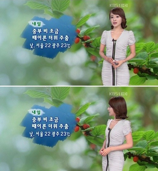 ▲ 박은지, 김혜선 기상캐스터ⓒKBS,MBC 뉴스 방송화면 캡쳐