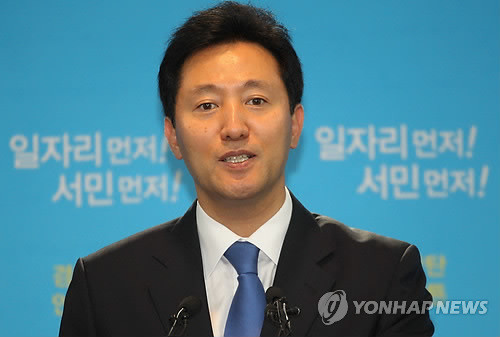 ▲ 오세훈 서울시장이 15일 한나라당 여의도 당사에서 