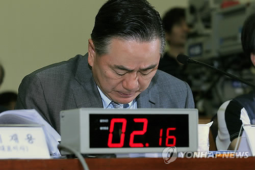 ▲ 조남호 한진중공업 회장이 18일 오전 국회 환경노동위원회에서 열린 `한진중공업 청문회'에서 불편한 표정을 짓고 있다. ⓒ연합뉴스