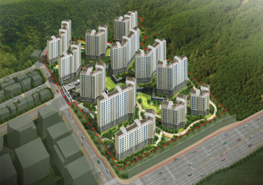 ▲ 경실련이 대표적인 '반값아파트'로 꼽은 강남 A1블록 지구의 조감도.