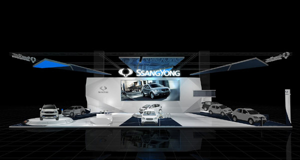 ▲ 쌍용차 프랑크푸르트모터쇼 부스 조감도.