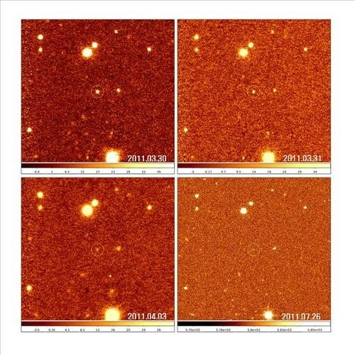 ▲ 별이 거대질량 블랙홀에 빨려들어가는 모습(NASA 동영상 스틸 컷).