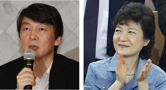 ▲ 조선일보가 13일 미디어리서치에 의뢰, 전국 성인남녀 1,000명을 대상으로 한 여론조사결과에 따르면 양자대결에서 박 전 대표는 45.2%, 안 원장은 41.2%의 지지율을 기록했다. ⓒ 연합뉴스