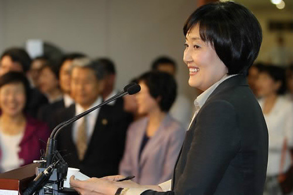 ▲ 박영선 민주당 정책위의장이 15일 국회에서 10.26 서울시장 보선 출마를 선언하고 있다. ⓒ 연합뉴스