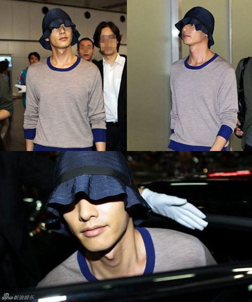 ▲ 원빈 벙거지 모자 ⓒ 사진=시나닷컴