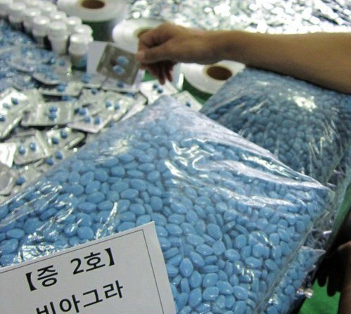 ▲ 경기지방경찰청 광역수사대가 적발한 가짜 비아그라. ⓒ연합뉴스