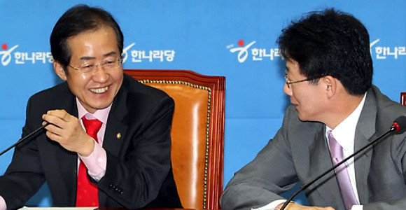 ▲ 홍준표 한나라당 대표는 4일 박원순 야권 단일후보에 대해 