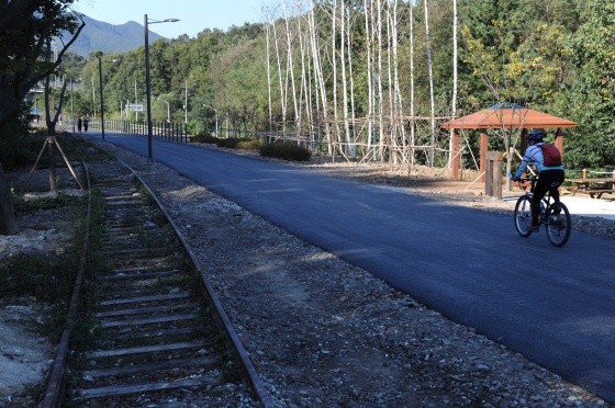 ▲ 철길 자전거도로와 4대강 살리기로 조성된 한강 자전거길이 연결되어 활용될 예정이다.ⓒ뉴데일리 이오봉 기자