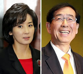 ▲ 한나라당 나경원 후보와 박원순 후보 ⓒ 자료사진