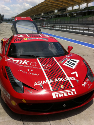 ▲ 김택성 선수가 탔던 페라리 458 챌린지.