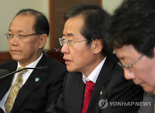 ▲ 한나라당 홍준표 대표 ⓒ연합뉴스