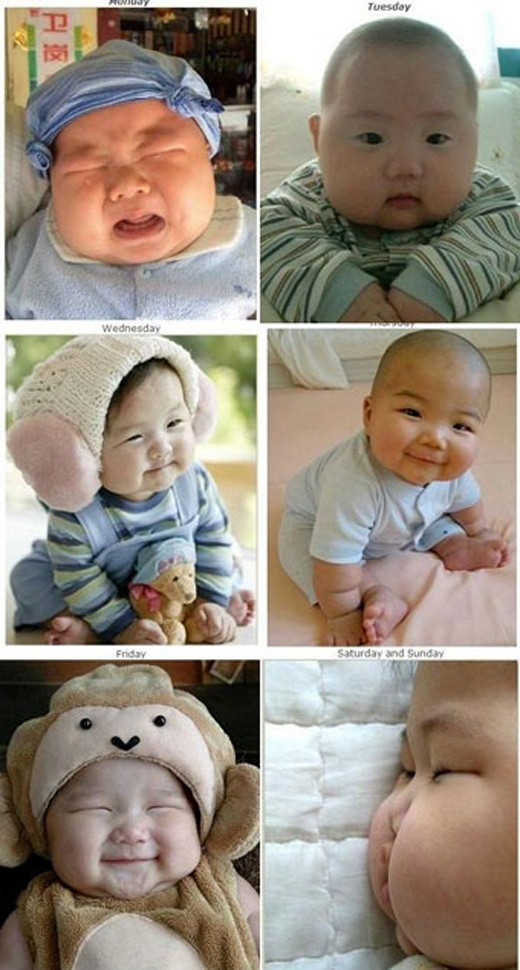 ▲ 직장인 표정을 담은 아기사진이 화제다. ⓒ 사진=온라인 커뮤니티