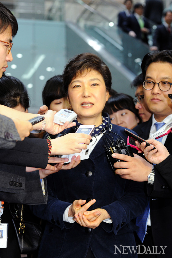 ▲ 박근혜 한나라당 전 대표가 지난 3일 한미FTA 관련 입장을 밝히고 있다. ⓒ 양호상 기자