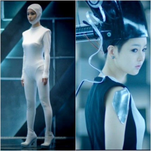 ▲ 남규리가 화이트 전신타이즈를 입어 화제다. ⓒ 사진=레드애플 티저영상 캡쳐