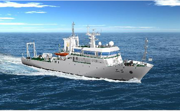 ▲ 선진호의 뒤를 이어 해양무기 및 어뢰 개발, 평가 등을 맡을 해상시험선 '청해호'의 모습.