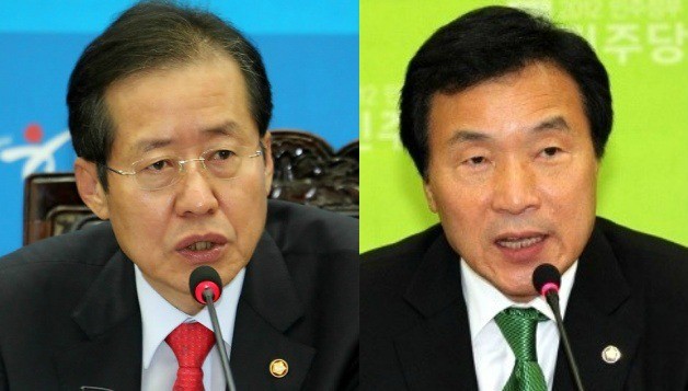 ▲ 한나라당 홍준표 대표(좌)와 민주당 손학규 대표 ⓒ연합뉴스