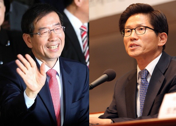 ▲ 박원순 서울시장과 김문수 경기도지사ⓒ