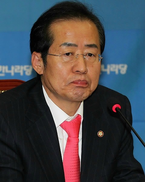 ▲ 23일 국회 한나라당 대표실에서 열린 간담회에서 기자들의 질문을 듣는 홍준표 대표 ⓒ연합뉴스